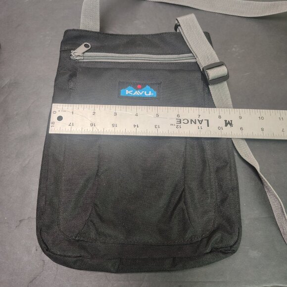 Kavu Crossbody Shoulder Bag and Matching Wallet Black Gray Travel Minimalist - Picture 5 of 10